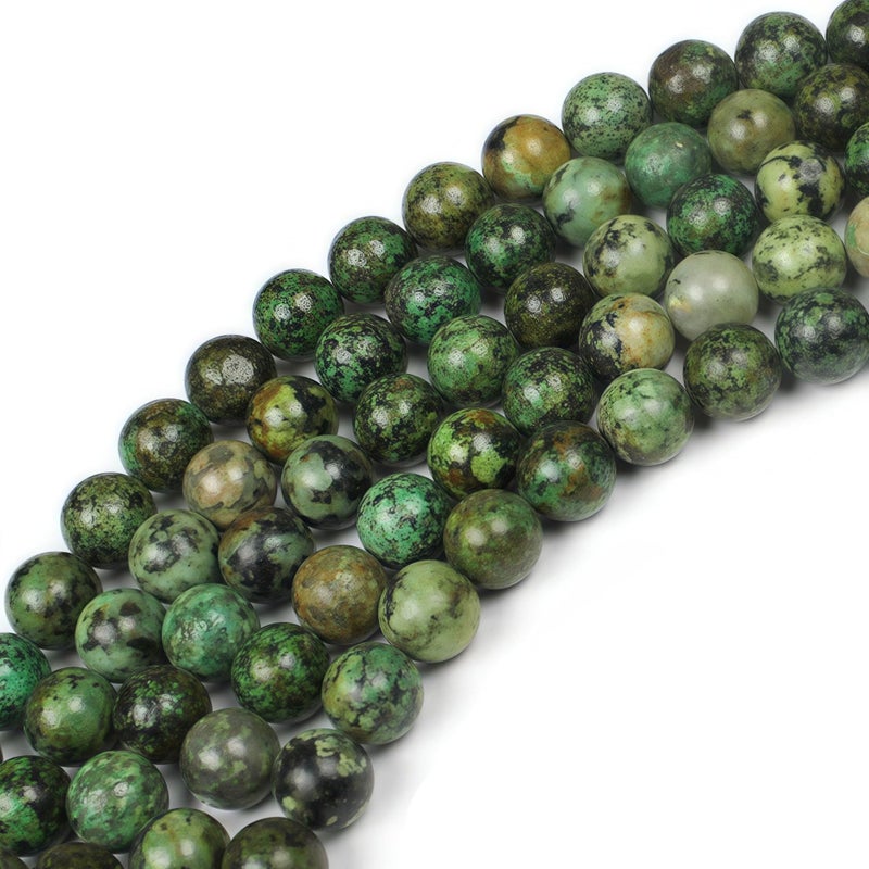MJDCB Natural African Turquoise Beads Round Loose Stone Beads for Jewelry Making DIY Bracelet Necklace Accessory 15" (8mm) - Image 5